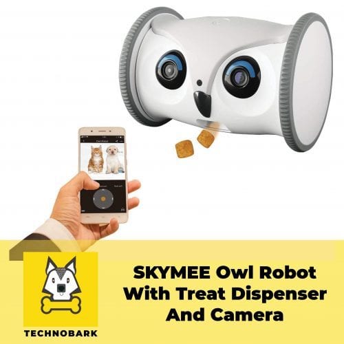 SKYMEE Owl Robot with camera with treat dispenser and remote control via app.