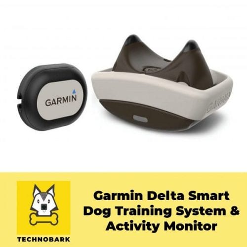 Garmin Delta Smart dog activity tracker in black and white color.