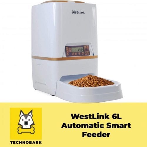 Dog smart feeder from Westlink with 6L capacity and automatic food dispenser.
