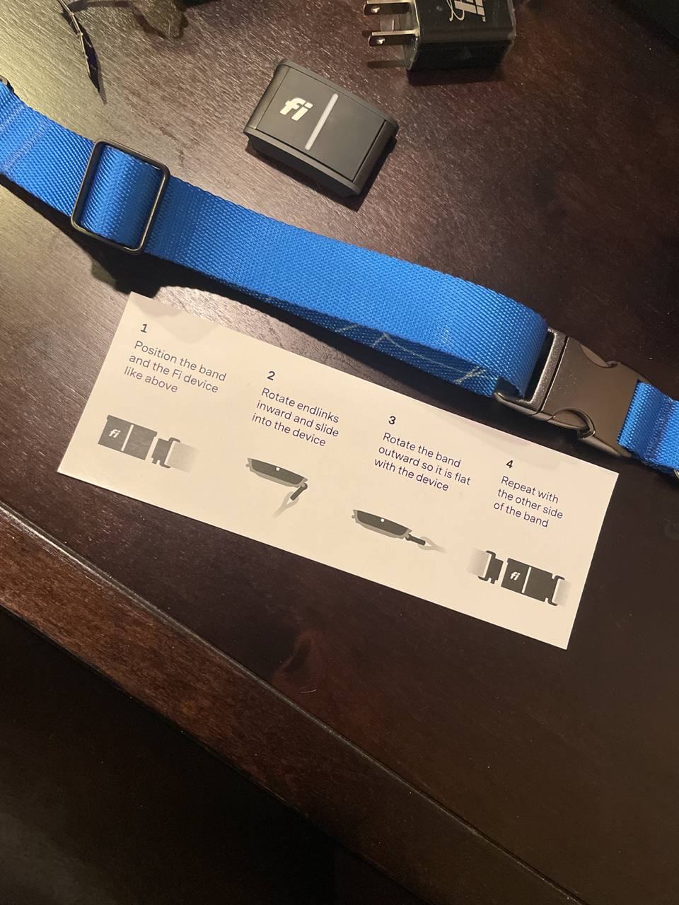 Blue strap of Fi Series 3 collar 