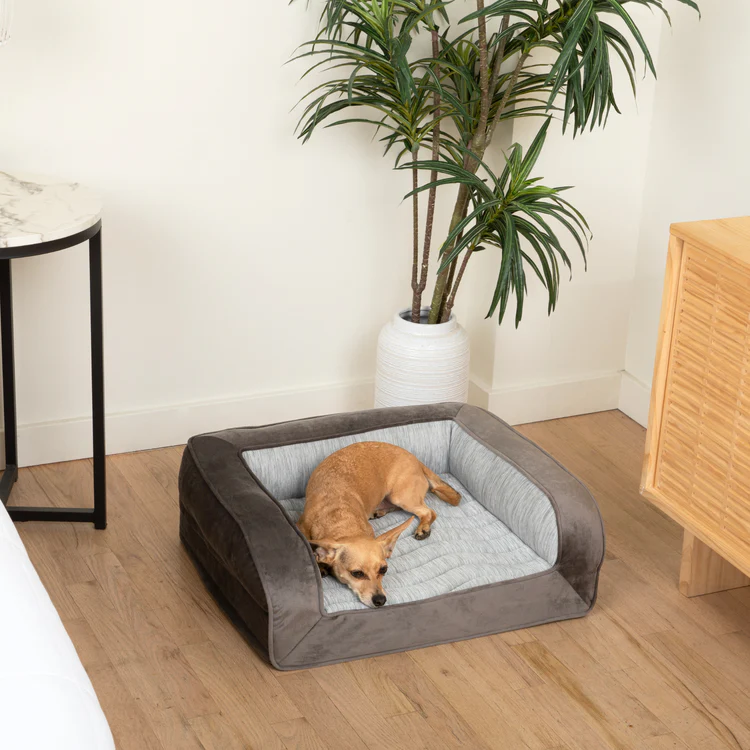 PupChill Cooling Bolster Dog Bed Paw.com