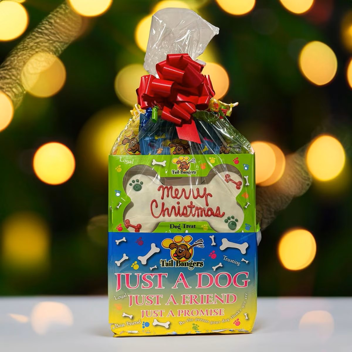 Tail Bangers Merry Christmas Gift Basket Variety Pack Crunchy Dog Treats
