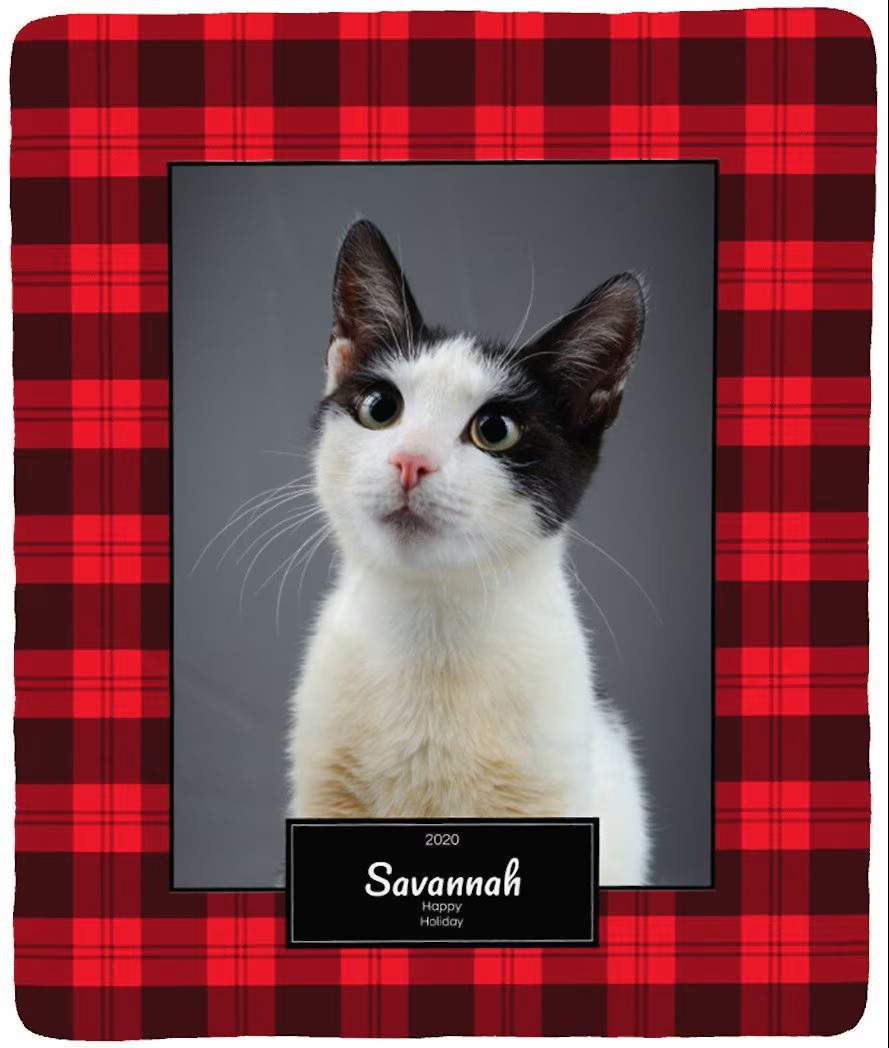 Frisco Plaid Sherpa Fleece Personalized Blanket