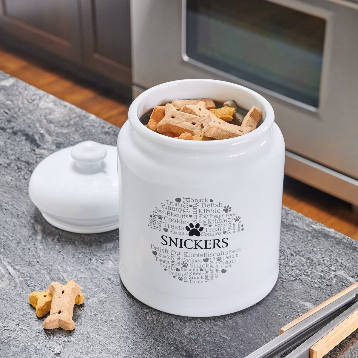 Frisco Ceramic Paw Personalized Treat Jar