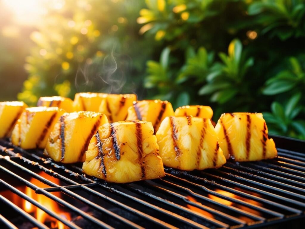 dog-friendly grilling- pineapple chunks