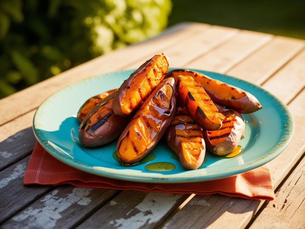 grilled sweet potatoes