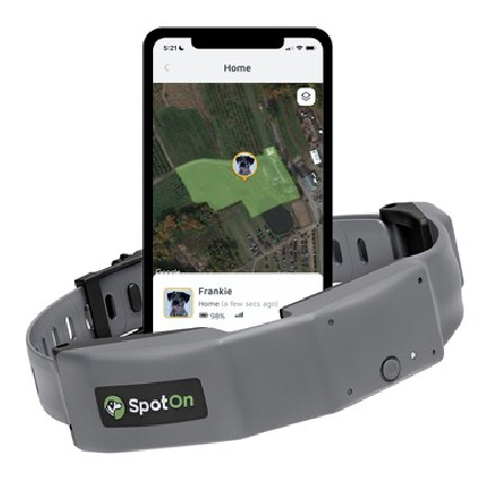 Collar SpotOn GPS cerca invisible para perros: mayor duración de batería